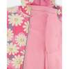 3-In-1 Two-Piece Mid-Season Outerwear Set, Rose Printed Smiling Flowers - Raincoats - 8 - thumbnail