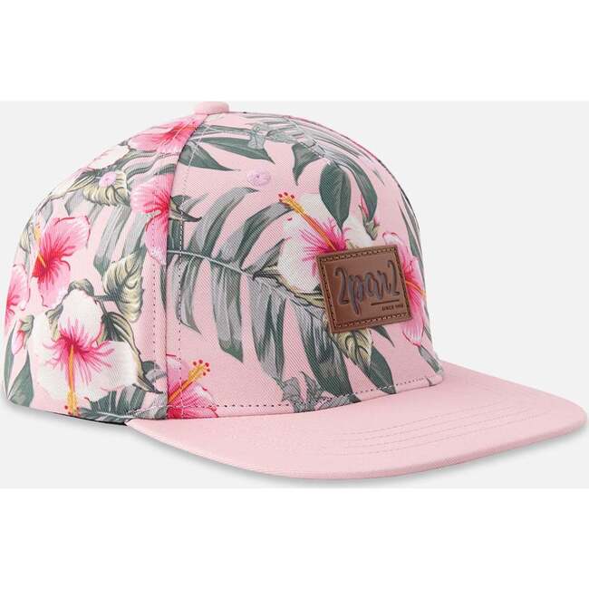 Cap, Pink Hibiscus Print