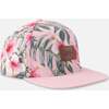 Cap, Pink Hibiscus Print - Hats - 1 - thumbnail