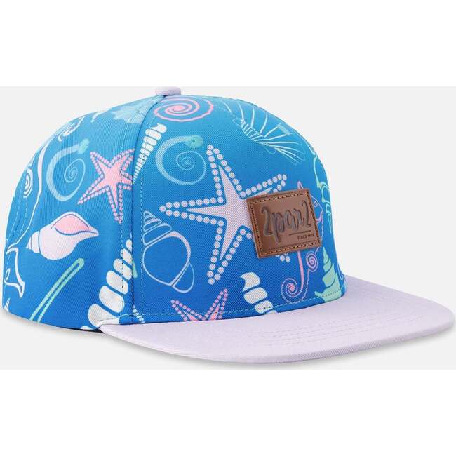 Cap, Blue Seashell Print