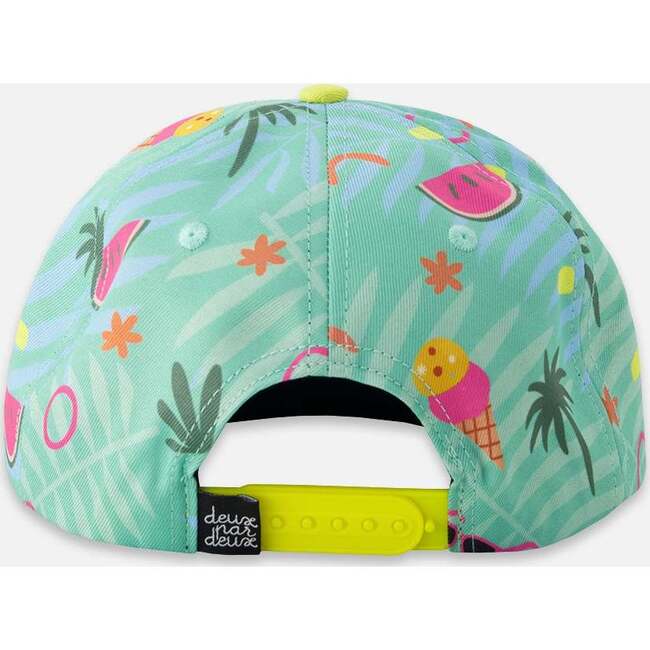 Cap, Green Beach Print