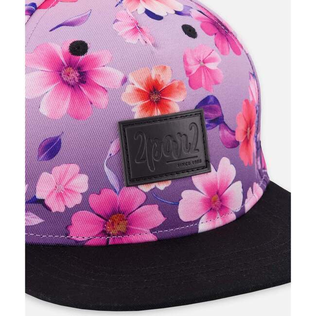 Cap, Mauve Floral Gradient - Hats - 3