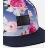 Cap, Blue With Roses Print - Hats - 4