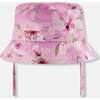 Beach Hat, Purple Floral Print - Sun Hats - 1 - thumbnail
