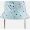 Beach Hat, Blue Seahorse Print - Sun Hats - 1 - thumbnail