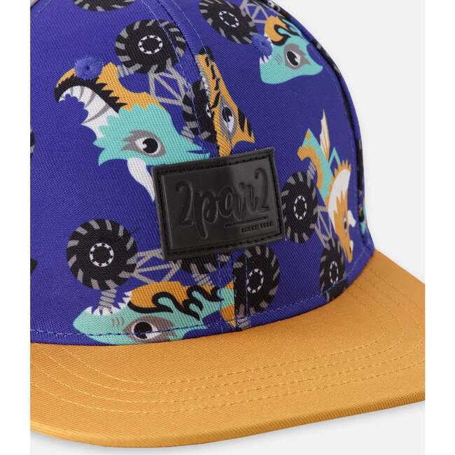 Cap, Blue Printed Trucks - Hats - 4
