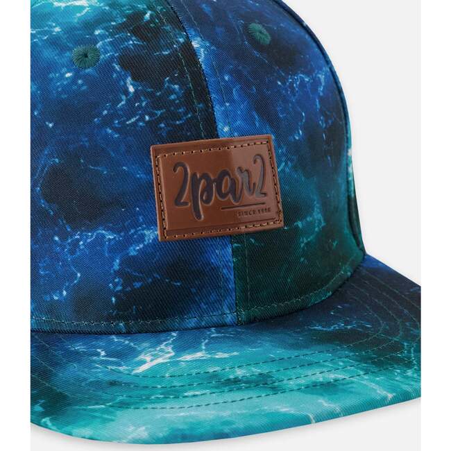 Cap, Blue Wave Print - Hats - 4