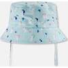 Beach Hat, Blue Seahorse Print - Sun Hats - 3