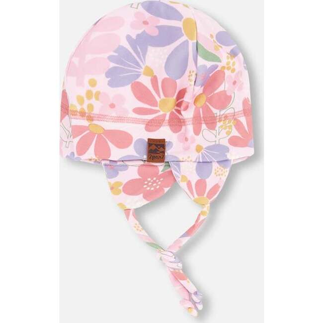 Baby Mid-Season One-Piece Outerwear With Hat, Pink Flower Print - Snowsuits - 7