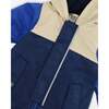 Baby Mid-Season One-Piece Outerwear With Hat, Navy Blue - Snowsuits - 5