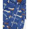 Baby Mid-Season One-Piece Outerwear With Hat Blue Dog Print, Blue Printed Dogs - Snowsuits - 6