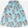 3-In-1 Two-Piece Mid-Season Outerwear Set, Blue Unicorn Print - Raincoats - 3