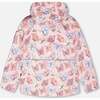 3-In-1 Two-Piece Mid-Season Outerwear Set, Pink With Printed Butterflies - Raincoats - 3