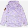 3-In-1 Two-Piece Mid-Season Outerwear Set, Purple Daisy Print - Raincoats - 4