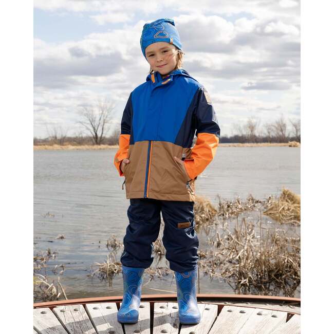 3-In-1 Two-Piece Mid-Season Outerwear Set, Blue Colorblock