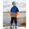 3-In-1 Two-Piece Mid-Season Outerwear Set, Blue Colorblock - Raincoats - 2 - thumbnail