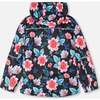 3-In-1 Two-Piece Mid-Season Outerwear Set, Black Floral Print - Raincoats - 3