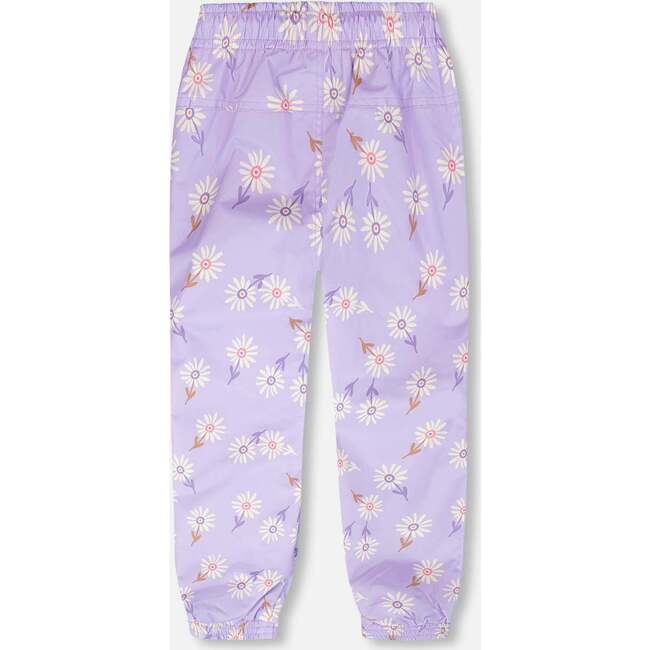 3-In-1 Two-Piece Mid-Season Outerwear Set, Purple Daisy Print - Raincoats - 6