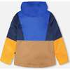 3-In-1 Two-Piece Mid-Season Outerwear Set, Blue Colorblock - Raincoats - 3 - thumbnail