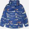 3-In-1 Two-Piece Mid-Season Outerwear Set, Blue Printed Dogs - Raincoats - 3