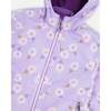3-In-1 Two-Piece Mid-Season Outerwear Set, Purple Daisy Print - Raincoats - 7