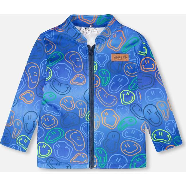 3-In-1 Two-Piece Mid-Season Outerwear Set, Blue Colorblock - Raincoats - 4