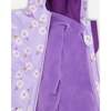 3-In-1 Two-Piece Mid-Season Outerwear Set, Purple Daisy Print - Raincoats - 9