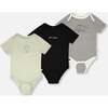 3 Pack Evolutive Organic Cotton Jersey Onesies, Sage Green - Onesies - 1 - thumbnail