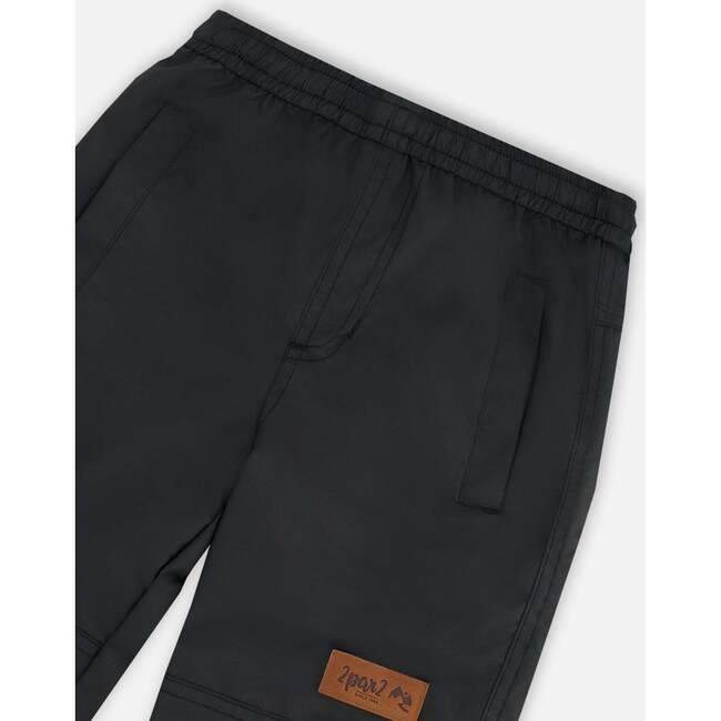 3-In-1 Two-Piece Mid-Season Outerwear Set, Black Floral Print - Raincoats - 7