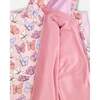 3-In-1 Two-Piece Mid-Season Outerwear Set, Pink With Printed Butterflies - Raincoats - 8