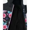 3-In-1 Two-Piece Mid-Season Outerwear Set, Black Printed Flowers - Raincoats - 9
