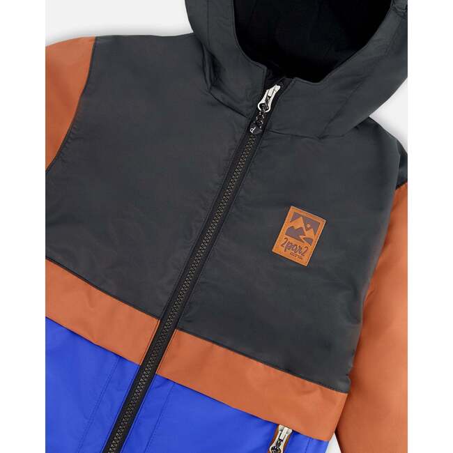 3-In-1 Two-Piece Mid-Season Outerwear Set, Black And Brown - Raincoats - 6