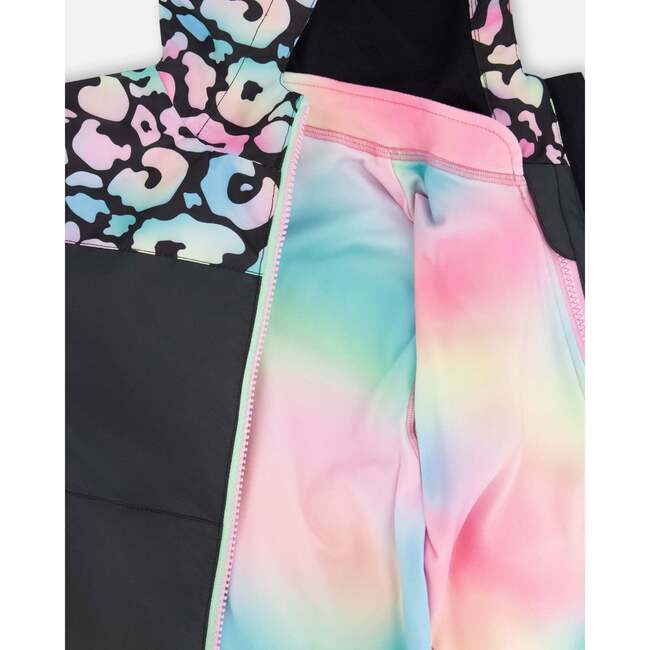 3-In-1 Two-Piece Mid-Season Outerwear Set, Black Animal Print - Raincoats - 8