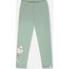 Organic Cotton Jersey Leggings, Sage Green - Leggings - 1 - thumbnail