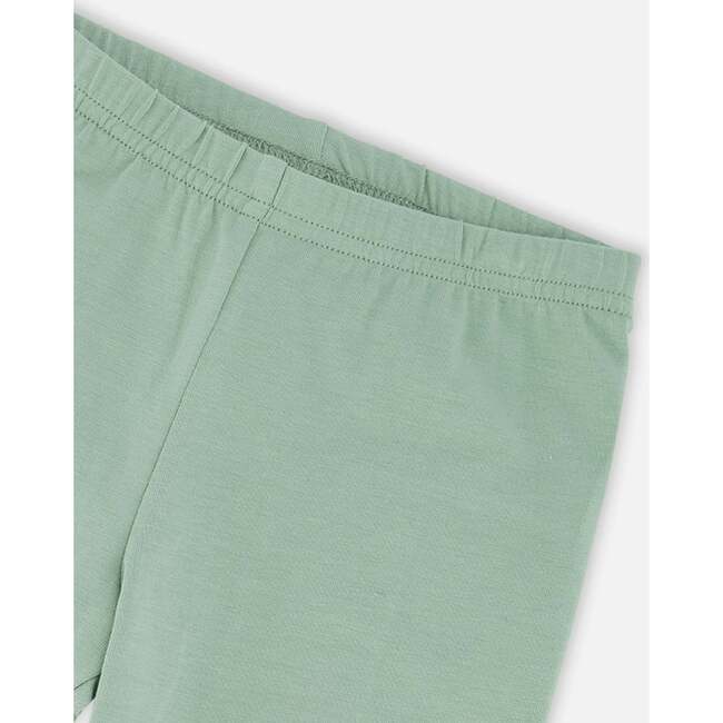 Organic Cotton Jersey Leggings, Sage Green - Leggings - 4