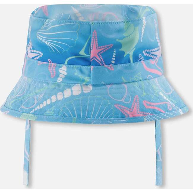 Beach Hat, Blue Seashell Print - Sun Hats - 3