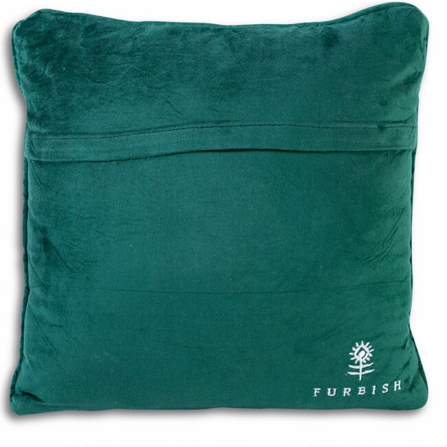 The Grinch Needlepoint Pillow, White, Green, Red - Decorative Pillows - 3