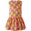 Scalloped Pineapple Dress, Pink - Dresses - 1 - thumbnail