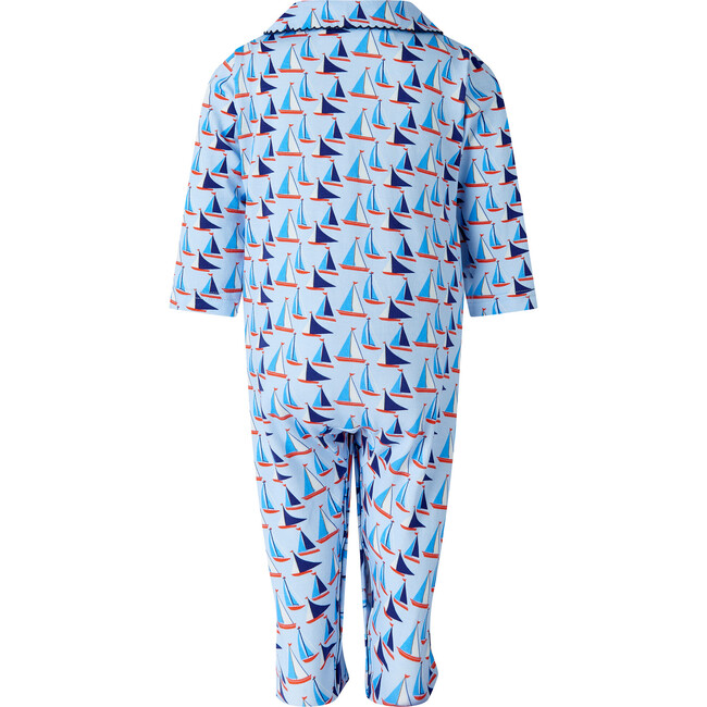 Sailboat Footie, Blue