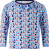 Sailboat Rashguard Set, Blue - Two Pieces - 4 - thumbnail