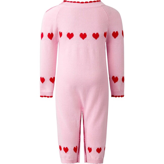 Heart Intarsia Playsuit, Pink