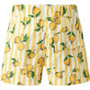 Lemon Stripe Swim Trunks, Yellow - Swim Trunks - 2 - thumbnail