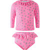 Daisy Rashguard Set, Pink - Two Pieces - 1 - thumbnail