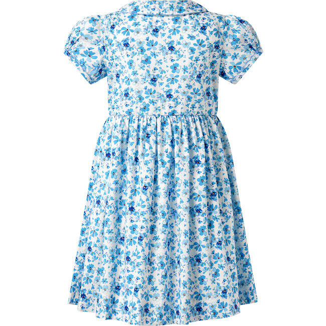 Floral Button Front Dress, Blue