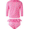 Daisy Rashguard Set, Pink - Two Pieces - 2 - thumbnail