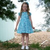 Floral Button Front Dress, Blue - Dresses - 3 - thumbnail