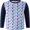 Baby Sailboat Rashguard Top, Blue - Rash Guards - 1 - thumbnail