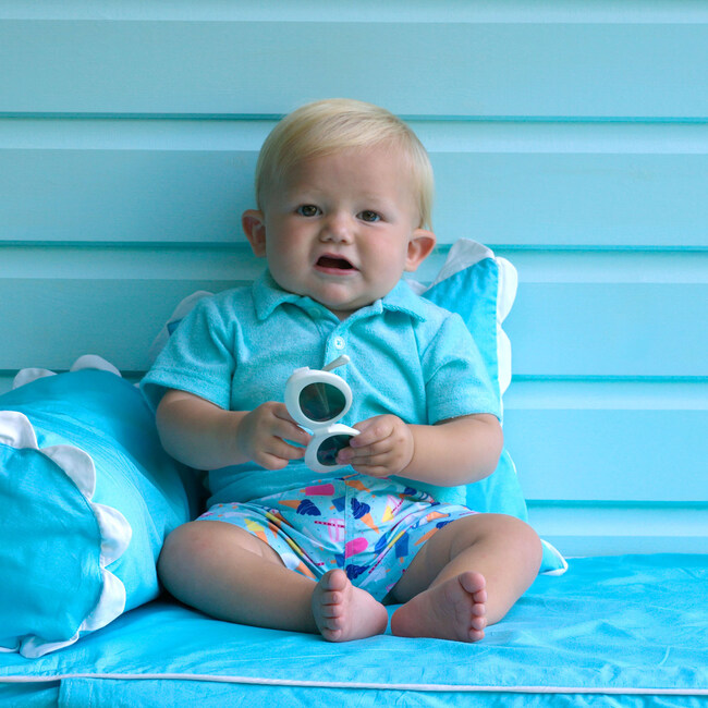 Baby Ice Cream Swim Trunks, Blue - Swim Trunks - 3