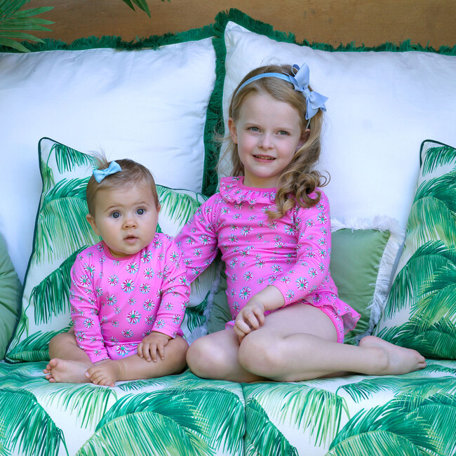 Daisy Frill Rashguard, Pink - Rash Guards - 4
