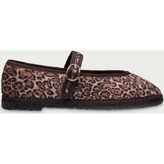 Women Velvet Ballerina Pierre Sequins Brown